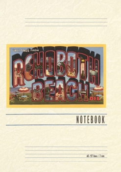 Vintage Lined Notebook Greetings from Rehoboth Beach