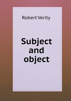 Paperback Subject and object Book
