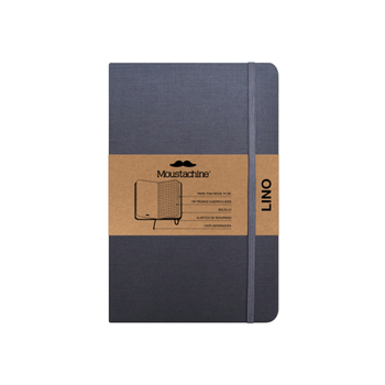 Paperback Moustachine Classic Linen Pocket Grey Squared Flex Book