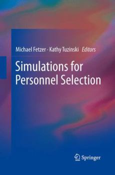 Paperback Simulations for Personnel Selection Book