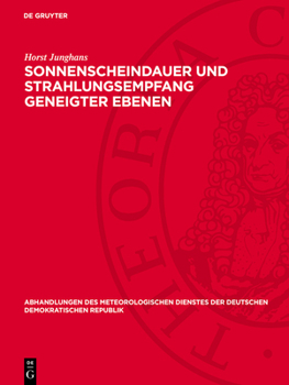 Hardcover Sonnenscheindauer Und Strahlungsempfang Geneigter Ebenen [German] Book