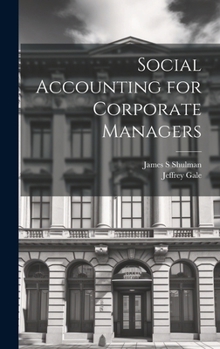 Hardcover Social Accounting for Corporate Managers Book