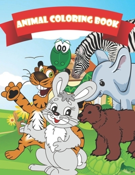 Paperback Kids Animal Coloring Book For Kids Aged 3-8: avtivity book fot kids,70 pages: Kids Animal Coloring Book For Kids Aged 3-8: avtivity book fot kids,70 p Book