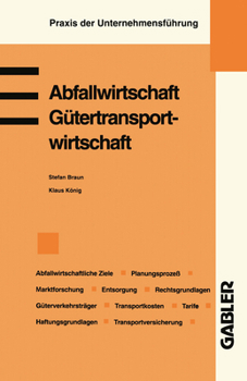 Paperback Abfallwirtschaft. Gütertransportwirtschaft [German] Book