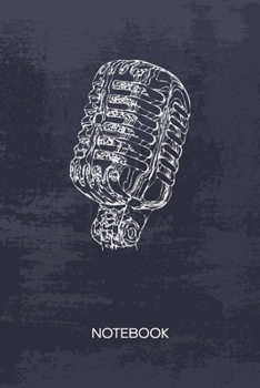 Bullet Dotted Journal: Oldies Lover Notebook Dotted Grid a5 6x9 120 Pages - 50s Party Planner Retro Microphone Diary 50s Best of - 90s Kids Partygoer Gift Idea for Men and Women