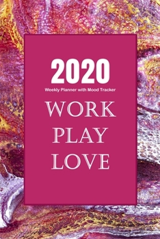2020 Weekly Planner with Mood Tracker: Pink & Gold 2020 At a Glance Weekly Planner Pages with To Do List and Mood Tracker Charts