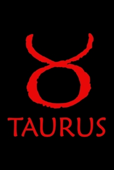 Notebook: Taurus Zodiac Sign Red Symbol Stars April May Birthday Gift Black Lined Journal Writing Diary - 120 Pages 6 x 9