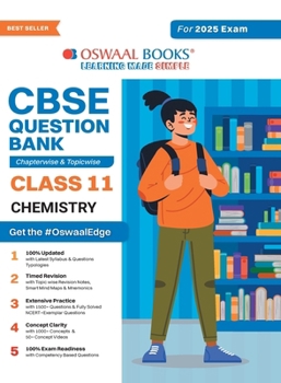 Paperback Oswaal CBSE Question Bank Class 11 Chemistry, Chapterwise and Topicwise Solved Papers For 2025 Exams Book