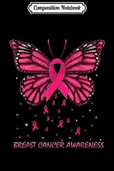 Composition Notebook: Breast Cancer Awareness Butterfly  Journal/Notebook Blank Lined Ruled 6x9 100 Pages