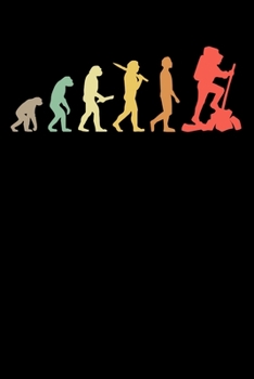 Wanderer Notizbuch: A5 Liniert 108 Seiten - Retro Wandern Evolution Notizheft - Geschenk f�r Wanderer & Bergsteiger