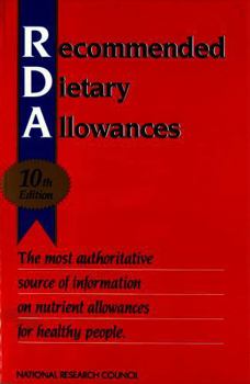 Hardcover Recommended Dietary Allowances: 10th Edition Book