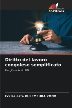 Paperback Diritto del lavoro congolese semplificato [Italian] Book