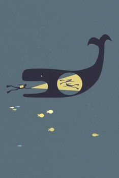 Notes: A Blank Sketchbook with Diving with Whales Cover Art