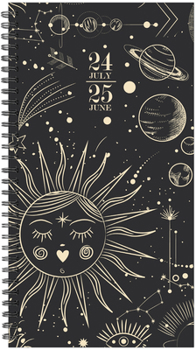 Spiral-bound Celestial Academic July 2024 - June 2025 3.5 X 6.5 Softcover Weekly Spiral Planner Book