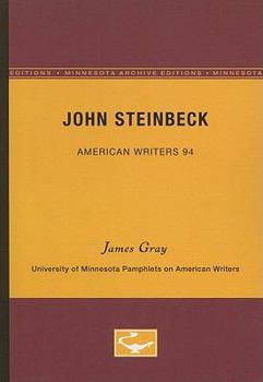 Paperback John Steinbeck - American Writers 94: University of Minnesota Pamphlets on American Writers Book