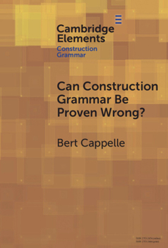 Hardcover Can Construction Grammar Be Proven Wrong? Book