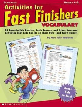 Paperback Activities for Fast Finishers: Vocabulary Book