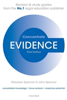 Paperback Evidence Concentrate: Law Revision and Study Guide Book