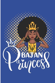 Bajan Princess: Barbados Girl Blank Lined Notebook