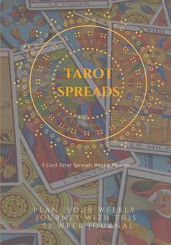 Paperback Tarot Spreads - 3 Card Spread Weekly Planner: Plan Your Weekly Journey with This 52 Week Journal, Orange Mandala Book