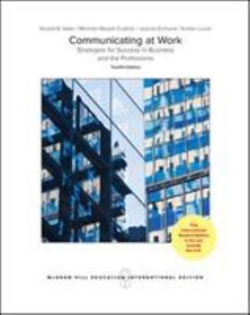 Paperback Communicating At Work : Prins & Pract 12Th Edition [Paperback] Adler Book