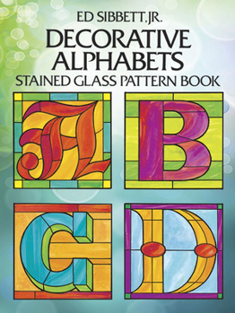 Paperback Decorative Alphabets Stained Glass Pattern Book