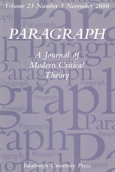 Paperback Revisiting the Scene of Writing: New Readings of Cixous: Paragraph Volume 23, Issue 3 Book