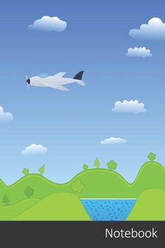 Notebook: 110 Seiten, liniert. Flugzeug Notizbuch / pers�nliches Tagebuch / Schreibheft / Logbuch / Planer / Vokabelheft / Notizen - 6 x 9 Zoll (15,24 x 22,86 cm, ca. DIN A5), Seiten mit Datumslinie, 