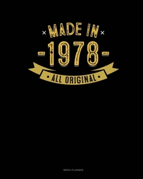 Paperback Made In 1978 All Original: Menu Planner Book