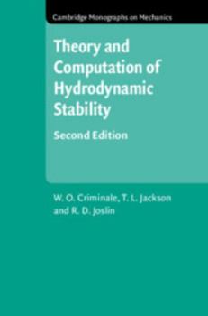 Hardcover Theory and Computation in Hydrodynamic Stability Book