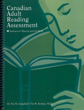 Paperback Canadian Adult Reading Assessment: Instructor's Manual Book