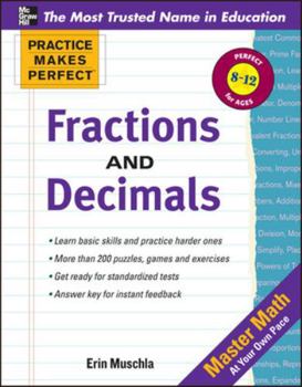 Paperback Practice Makes Perfect: Fractions, Decimals, and Percents Book