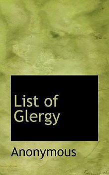 Paperback List of Glergy Book