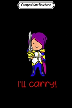 Composition Notebook: Cute Sword Fighter For Men & Women I Gamer Girl Journal/Notebook Blank Lined Ruled 6x9 100 Pages