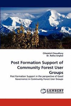 Paperback Post Formation Support of Community Forest User Groups Book