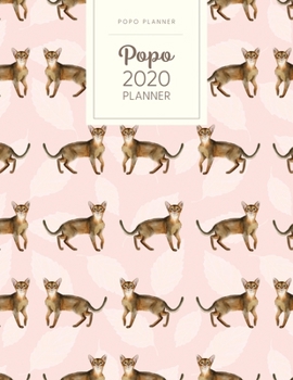 Popo 2020 Planner: Monthly Weekly Daily - Dated With Todo Notes - Abyssinian Pink