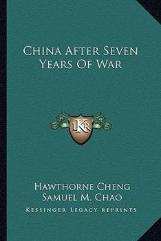 Paperback China After Seven Years Of War Book