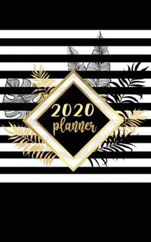 Planner 2020: Weekly & Monthly Planner with 12 Months Calendar Views January to December 2020 with Green Leaves Cover (Leaves Lovers)