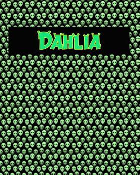 Paperback 120 Page Handwriting Practice Book with Green Alien Cover Dahlia: Primary Grades Handwriting Book