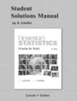 Paperback Student Solutions Manual for Elementary Statistics: Picturing the World Book