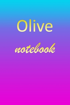 Paperback Olive: Blank Notebook - Wide Ruled Lined Paper Notepad - Writing Pad Practice Journal - Custom Personalized First Name Initia Book