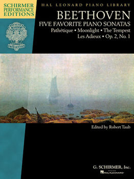 Paperback Beethoven - Five Favorite Piano Sonatas: Pathetique * Moonlight * the Tempest * Les Adieux * Op. 2, No. 1 Book