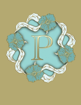 Paperback P: 100 Pages 8.5" X 11" Monogram Notebook College Ruled Line Paper Book