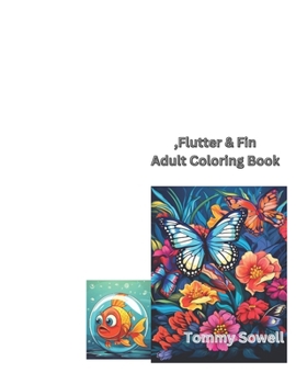 Paperback 1.Flutter and fins adult coloring book