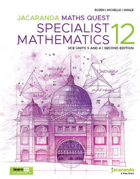 Paperback Jacaranda Maths Quest 12 Specialist Mathematics VCE Units 3 and 4 2e learnON and Print (Maths Quest for Victoria Senior Series) Book
