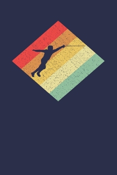 Paperback Fencer Notebook: Retro Vintage 80s Fence 6 x 9 (A5) Graph Paper Squared Journal Gift for Fencers And Fencing Lovers (108 Pages) Book