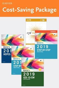 Paperback Step-By-Step Medical Coding 2019 Edition - Text, Workbook, 2019 ICD-10-CM for Physicians Edition, 2019 HCPCS Professional Edition and AMA 2019 CPT Pro Book