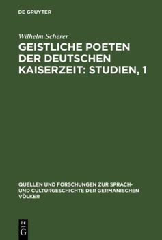 Hardcover Geistliche Poeten der deutschen Kaiserzeit: Studien, 1 [German] Book