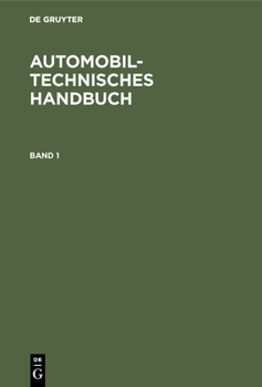 Hardcover Automobiltechnisches Handbuch [German] Book
