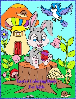 Paperback Easter Coloring Book For Kids: Cute and Funny Easter Animals coloring pages Book